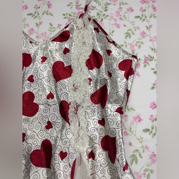 Vintage Valentines Satin Slip Dress Large - Picture 3 of 10